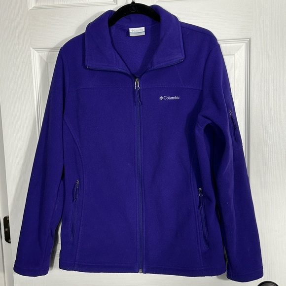 Columbia women's full zip fleece, size L, purple, layer, spring, outdoors - Picture 1 of 11